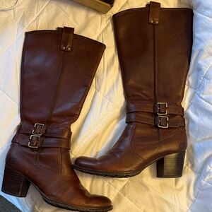Born Brown Leather Knee-High Boots